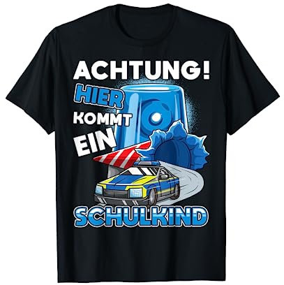 Einschulung Schulkind 2021 Polizei Schultüte Schulanfang T-Shirt