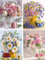 JaAoyoo Diamond Painting, 4 Pack Diamant Painting Bilder Erwachsene, Diamond Painting Blumen DIY 5D Diamant Painting Set für Home Wand Dekoration 30x40cm