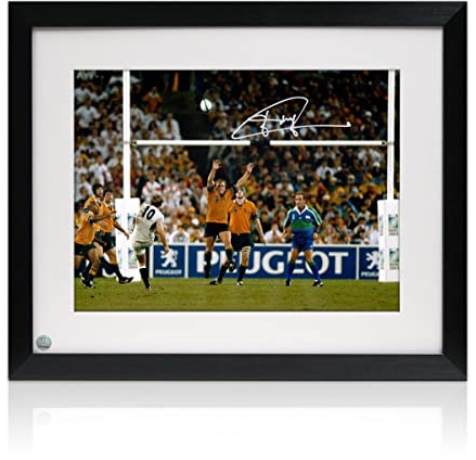 Jonny Wilkinson Signed England Rugby Photo: The Drop-Kick. Framed