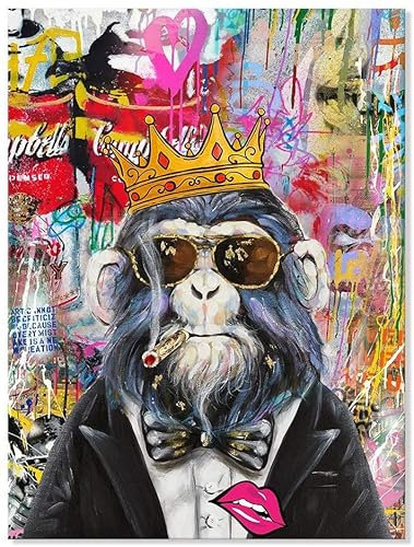 Fokenzary DIY Peinture par numéros Toile de peinture pour enfants ou adultes Débutant avec pinceaux et peintures acryliques sans cadre (40x50cm)