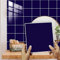 Royal Blue Tile Stickers - PVC Self Adhesive Wall & Floor Tiles - Heat Resistant, Peel & Stick - Kitchen & Bathroom - 15x15cm/10 Pcs