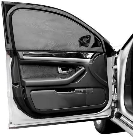 Jeffdad 2 Pack Car Window Shades for Baby, Car Front Window Sun Shades, Breathable Window Sunshade Mesh Universal Fit Most of Cars SUV(Front Window)
