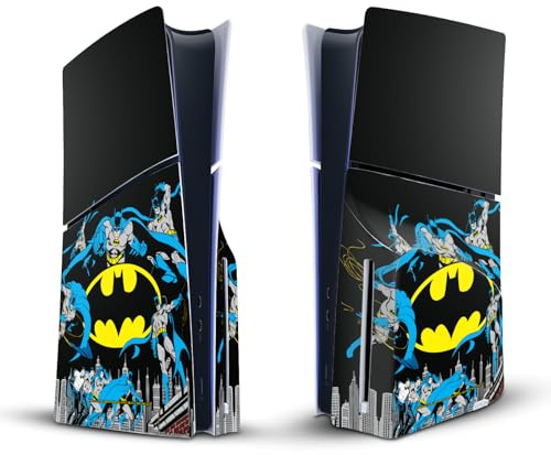 Head Case Designs sous Licence Officielle Batman DC Comics Classique Logos Et Bandes Dessinées Vinyle Autocollant De Jeu Peau Compatible avec Sony PlayStation 5 PS5 Slim Disc Edition Console