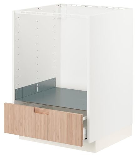 METOD/MAXIMERA mobile base per forno con cassetto, 60x60 cm, bianco