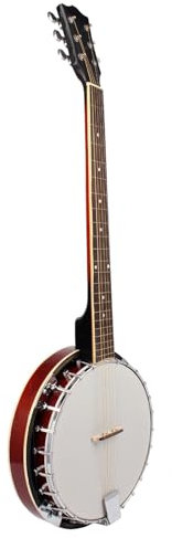 Hsivtns Banjo a 6 Corde, Strumento Musicale Banjo in Legno, Banjo da Viaggio per Adulti e Principianti,6-String