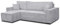 VENASI MÖBEL Ecksofa mit Schlaffunktion und Bettkasten Cord-Stoff Schlafsofa Eckcouch Sofa (Hellgrau)