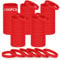 HONTIUS Silicone Wristbands, 100PCS Red Rubber Wristbands Blank Wrist Bands Universal Wristband Set for Women Men Adult Sport