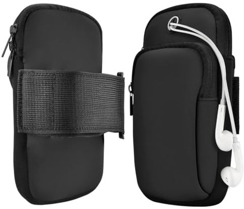 AEIOPRS 1 Pcs Brazalete Movil Running Deportivo Brazalete Movil Running Brazalete Deportivo Brazalete Móvil Deportivo Brazalete Móvil Deportivo Ajustable Impermeable Teléfono Brazalete Negro