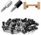 50 Stück Selbstschneidende Schraube Regalbodenträger, Schraube Einlegeboden Halter, Regalstifte mit 50 Silikon Gummischutz, Selbstschneidende Schrauben Regalboden, für Schrank, Bücherregal, Möbel