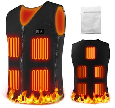 Victoper Chauffant(Taille L),Gilet Chauffant Hommes et Femmes avec 9 Zones de Chauffage,3 Réglages de Température,Veste Chauffante Électrique Chargement USB pour les Activités de par D'hiver