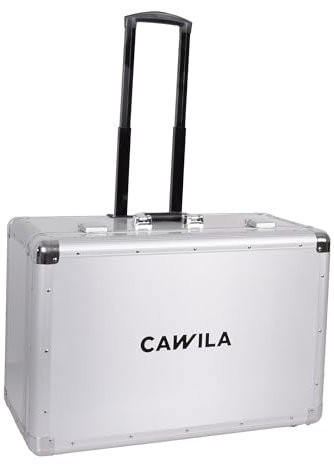 Cawila Teamtrolley Trikotkoffer Liga, Transportkoffer für Sport und Freizeit, Equipment Mannschaftskoffer, 65x32x43 cm, Silber One Size
