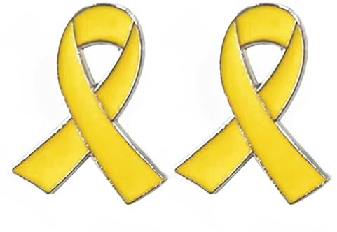 Yyyuluo 2Pcs Yellow Ribbon Pins Hostages Israel Bring Them Home Pin Breast Cancer Awareness Lapel Pin Metal Hope Enamel Brooches for Women & Men Jewelry Decoration