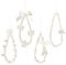 Yuanchu 4pcs Beaded Phone Bracelet Strap, Bow Knot Beaded Phone Charm Butterfly Camera Strap Charms Pearl Bracelet for Mobile phone Women Cute Wristlet Case Chain Charm Digital Accessories