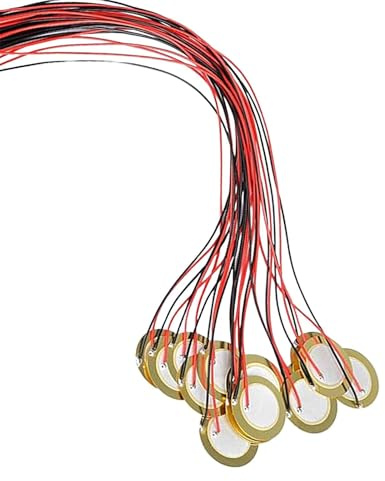 Lesunbak Piezo-Mikrofon – 35 mm Piezoelemente Sounder Sensor Trigger – Buzzer Sounder Sensor Trigger für akustische Instrumente Gitarre Tonabnehmer Akustikgitarre Pickup