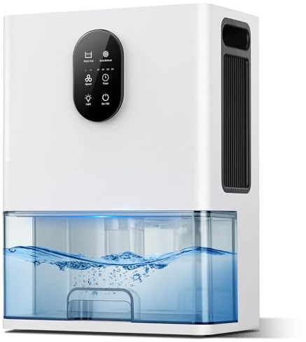 Dehumidifier, 3000ML Electric Dehumidifiers for Home, Ultra Quiet Small Dehumidifier for Bedroom Bathroom Basement RV with Timer Setting, Auto Shut Off, 7 Colors LED Light, Auto Defrost, Sleep Modes