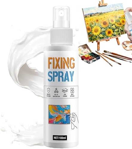 Fixative Spray for Art,Clear Acr/ylic Sealer & Spray Varnish,Pastel Ac/rylic Paint,Charcoal and Pastel Drawings,Invisible Protection Spray Sealant for Crafts,Clear Acr/ylic Sealer & Spray Varnish