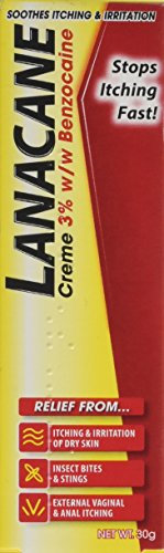 Lanacane Medicated Cream Tube, 30g, Relief From Itching/Irritation Of Dry Skin, Insect Bites/Stings, Vaginal/Anal Itching