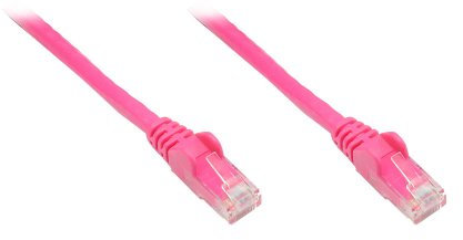 Patchkabel, Cat. 6, U/UTP, magenta, 15m, Good Connections®
