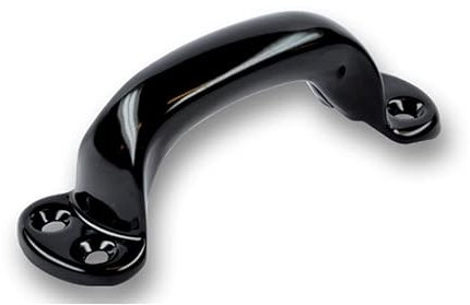 SIRO Möbelgriff Wegberg, Schlicht, Stahl schwarz pulverbeschichtet, 90 mm x 32 mm x 29 mm, LA 74 x 13 mm, 1140-90PB8