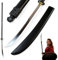Swords and more Handgeschmiedetes Naginata, Jagdspeer, traditionelle Klinge, Japanisches Schwert 180cm, Samurai Schwerter für Samurai Kostüm, Martial Arts, Survival Speer