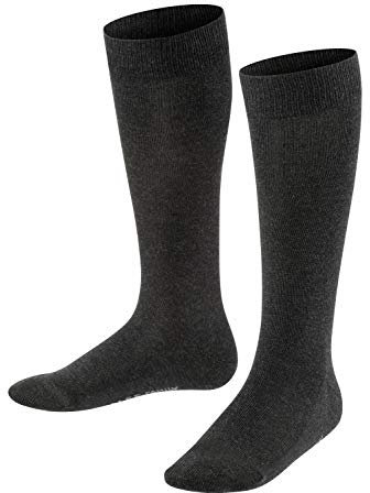 FALKE Unisex Kinder Family K KH Socken, Blickdicht, Grau (Anthracite Melange 3080), 39-42 (2er Pack)