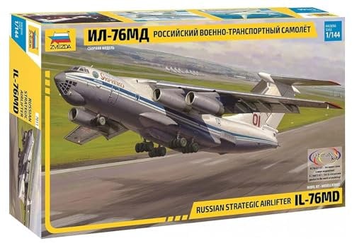 ZVEZDA 500787011 - 1:144 Ilyushin IL-76 MD Heavy Transporte, Modellbau, Bausatz, Standmodellbau, Hobby, Basteln, Plastikbausatz, Unlackiert