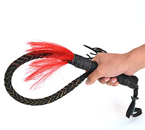 CLBING Frusta da Equitazione Frusta da Equitazione Frusta da Equitazione Frusta per Autodifesa,0.7M-Black