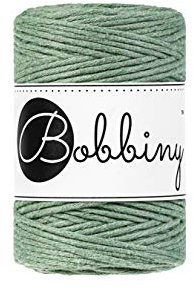 Bobbiny Baby Makramee-Schnur, 1,5 mm, einlagig, (Eukalyptusgrün), 100 m
