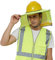 TOPTIE Protector Solar para Sombrero Duro, Cuellos de Malla Transpirable Descubiertos con Visera para Cascos, Alta Visibilidad y Reflectantes para Trabajos en Obra, 1pc, Amarillo