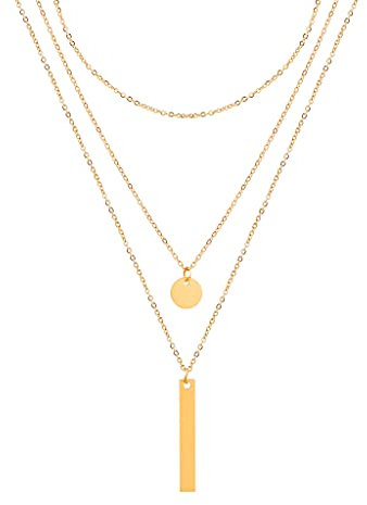 a little something® Halskette Venice | Damen Layer Kette mit 18 Karat Vergoldung (Gold & Roségold) | Inklusive nachhaltiger Geschenkverpackung mit FSC®-Zertifikat