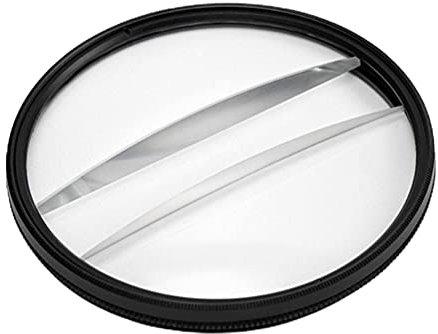 HUSHUI Filtro per Effetti fotografici, caleidoscopio di Vetro Prisma Doppia Mezza Luna Accessori per filtri per Fotocamera Accessori per Oggetti di Scena