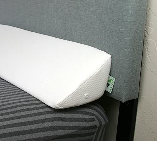 Insieme Bed Wedge Headboard Pillow Gap Filler Foam Wedge (King, White) | Multi-Use Triangular Foam Pillow | Cover Gap Between Bed and Headboard or Bed and Wall @ M&A STYLES LTD