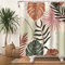 Bovlleetd Botanical Rideau de Douche Abstrait Tropical Plantes Medieval Maple Palm Leaf Rideau de Douche Boho Boy Girl Bathroom Art Decor Curtain Geometric Tub Decoration Curtain 180x200cm