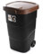 Gartenabfallbehälter Universaltonne Gartentonne Mülltonne Müllbehälter Mülleimer Abfalltonne (110L Braun)