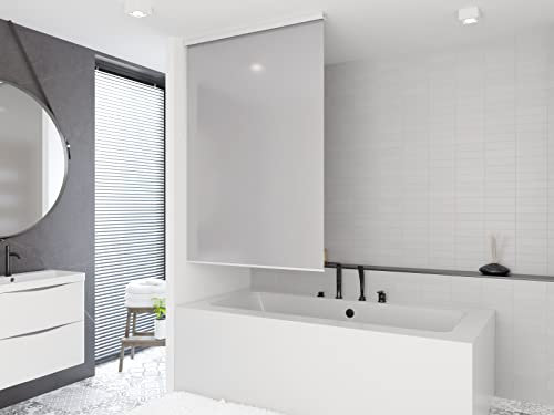 probath Cortina de ducha (anchura hasta 100 cm, longitud hasta 400 cm), color gris claro