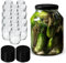 KADAX Lot de 12 bocaux de conservation en verre 2,5 l Fi100 mm avec couvercle noir