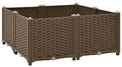 vidaXL Hochbeet 80 x 80 x 38 cm aus Polypropylen