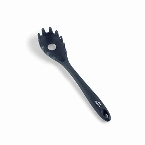 LACOR - 64470 - Servidor de Espaguetis Grey, Cuchara para Pasta, Silicona, Utensilios de Cocina, Mango Ergonómico, Antiadherente, Resistente Altas Temperaturas, Apto para Lavavajillas, Longitud 27 cm