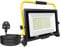 RIGIDON Portable Stand Led Work Light, 150W 15000 Lumens 175V to 265V Job Site Lights, Plug in Folding Flood Light for Home Workshop Garage Garden Security Outdoor Lighting, 6000K 3M Wire with Plug