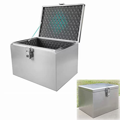 JUNNIU Motorrad-Topbox, 88 l, 68 l, 55 l, 42 l, 28 l, 22 l, wasserdichtes Topcase für Motorräder zur Aufbewahrung von Helmen, Kofferraum, Gepäckbox, Universal/Silber/28 l/Silber/28 l Decoration