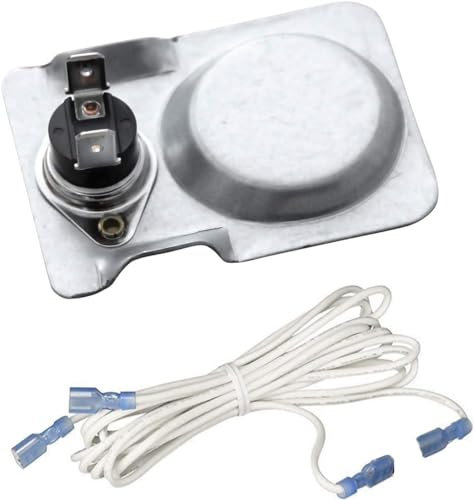 BoyoTec Magnetischer Thermostatschalter für Kamingebläse Lüfter-Kit, magnetischer Temperaturschalter mit Hochtemperaturdraht für Holzofengebläse, Temperatursensor mit Drahtverbindern