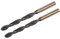 sourcing map 2pcs Jobber Drill Bits 7.5mm (0.295) Black Nitride & Gold Titanium Coated M2 High Speed Steel (HSS) Twist Drill Bits for Stainless Steel Aluminum Alloy Metal