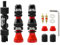 MUQZI Tubeless Schrader Ventilschaft-Kits – Legierung 40 mm Bike No Tubes Ventil Schrader-Vorbauten Universal für MTB-Felge Tubeless-Ventil mit Entfernungswerkzeug, Rot (40mm)