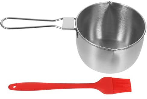 OUNONA 2 Sets Sauce Pan Suits for Men Cooking Pot Suit for Men Mens Suit Sauce Cups Small Fondue Pot Chocolate Mini Saucepan Hotel Saucepan Saute Barbecue Sauce Man Stainless Steel Stove
