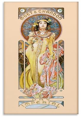 JUYOZ Alphonse Mucha Malerwerke, Mucha Moët Et Chandon, Poster, Kunstdruck, Wandfoto, Farbe, hängendes Bild, Familie, Schlafzimmer, Dekoration, Geschenk, 30 x 45 cm