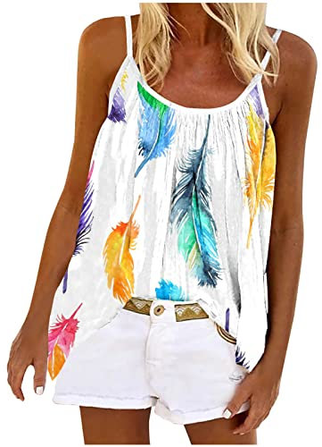 tsaChick Oberteile Damen Damen Sport Yoga Tank Top mit Integriertem BH 2 in 1 Gym Shirt Sport Fitness Oberteile Weiß M
