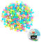 300 Pierres Lumineuses Galets Brillants Décoratifs - Galets Lumineux Cailloux Artificiels pour Extérieur Jardin Aquarium - Effet Brillant dans le Couleur