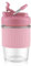 Sivaphe Reusable Glass Coffee Cup with Practical Handle and Silicone Sleeve (Pink(Updated Version), 350ml/12oz)