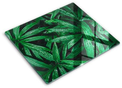 Wallfluent Cuisson Résistance Planche à Découper 60x52cm Multifonctionnelle Matériau résistant - Plantes Feuilles
