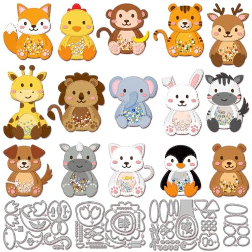 GLOBLELAND Giraffe Shake Cutting Dies for DIY Scrapbooking Metal Animal Die Cuts for Card Making Embossing Photo Album Craft Decor